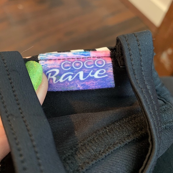 Coco Rave Black & White Wave Print Bikini Top - Picture 5 of 5